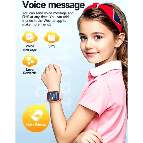 Hoco Y101 4G Smartwatch para Niños con SIM y GPS Rosa