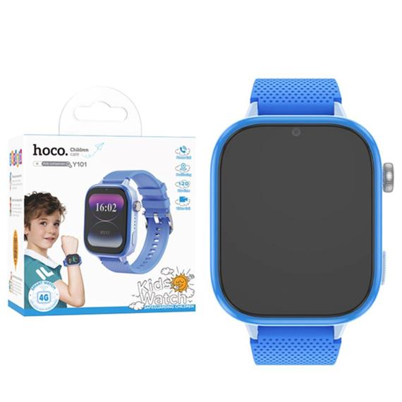 Hoco Y101 4G Smartwatch para Niños con SIM y GPS Azul