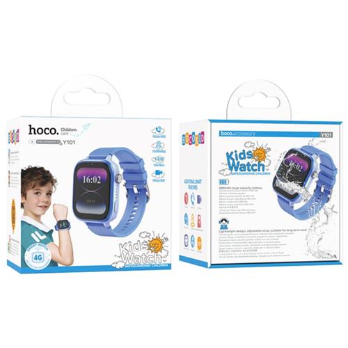 Hoco Y101 4G Smartwatch para Niños con SIM y GPS Azul