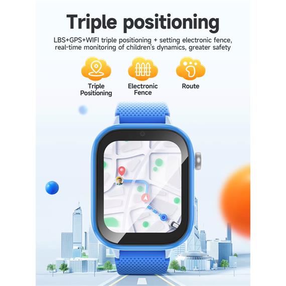 Hoco Y101 4G Smartwatch para Niños con SIM y GPS Azul