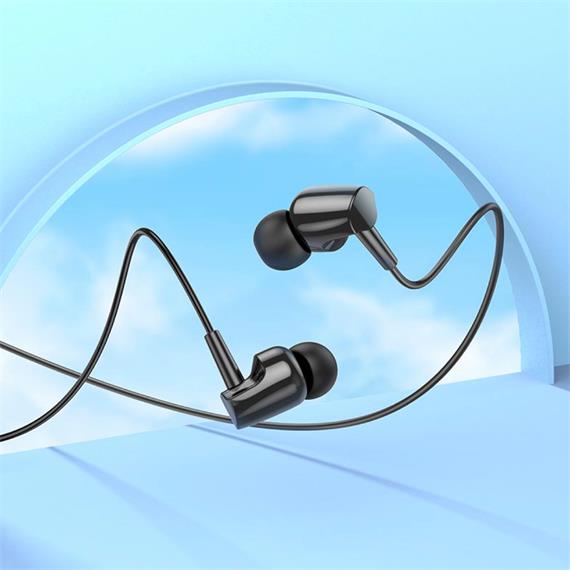 Hoco M112 Auricular con Micrófono y clavija Jack 3.5mm Negro