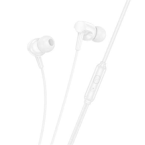 Hoco M112 Auricular con Micrófono y clavija Jack 3.5mm Blanco