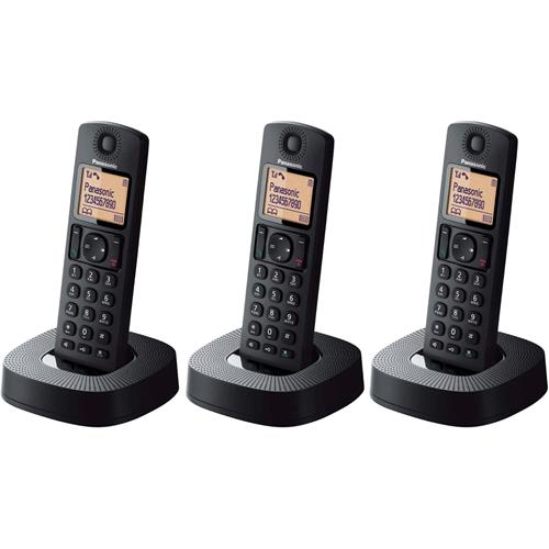 Panasonic KX-TGC313SPB Teléfono Inalámbrico Trío Negro