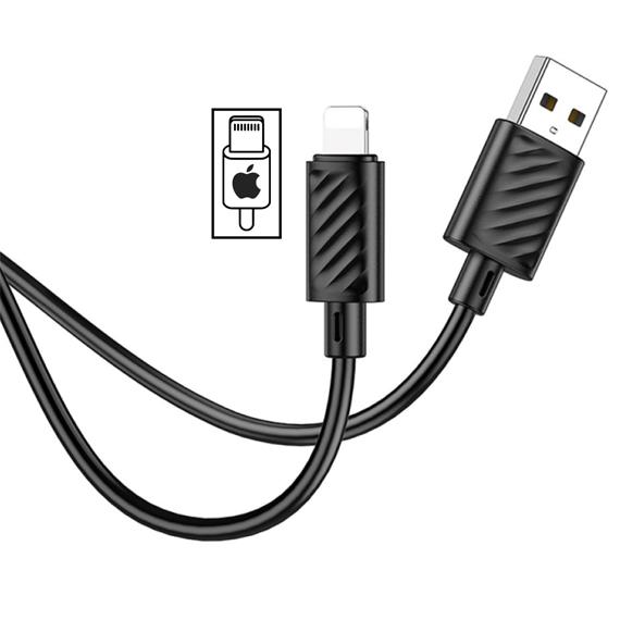 Cable USB a Lightning 1 metro Hoco X88 Negro