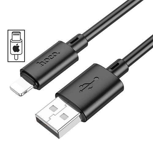 Cable USB a Lightning 1 metro Hoco X88 Negro