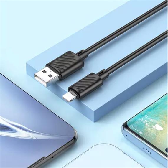 Cable USB a Lightning 1 metro Hoco X88 Negro