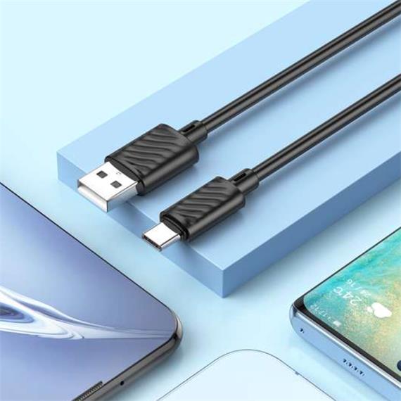 Cable USB a USB-C 1 metro 3 amp Hoco X88 Negro