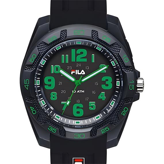 FILA 38-091-004  RELOJ NEGRO/VERDE