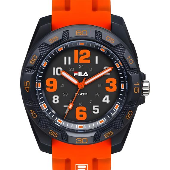 FILA 38-091-005  RELOJ NEGRO/NARANJA