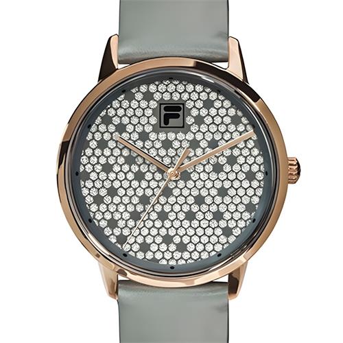 FILA 38-198-001 RELOJ CUERO GRIS