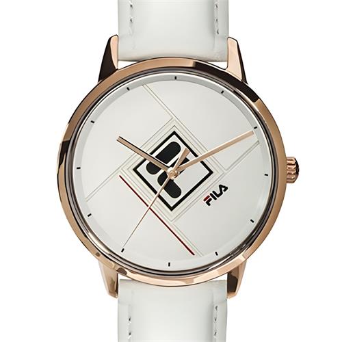 FILA 38-302-002 RELOJ CUERO BLANCO