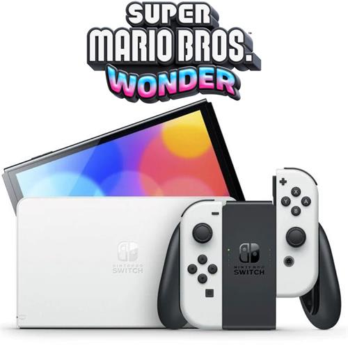Nintendo Switch Consola Oled Blanca Super Mario Bros Wonder
