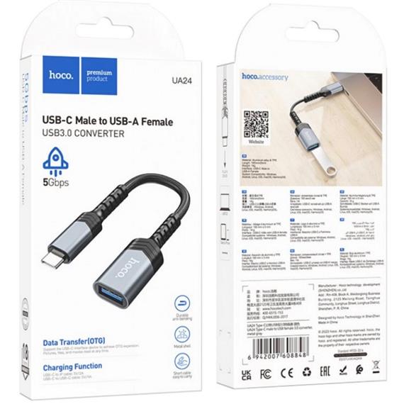 Hoco UA24 Adaptador OTG de USB-C a USB-A 3.0