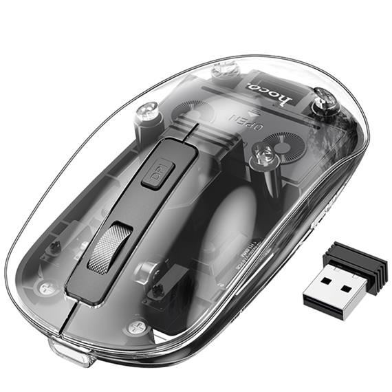 Hoco GM29 Ratón Inalámbrico 2.4G y Bluetooth Dark Night Black