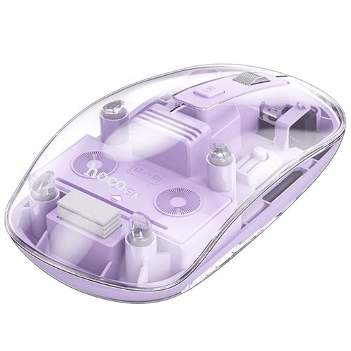 Hoco GM29 Ratón Inalámbrico 2.4G y Bluetooth Romantic Purple
