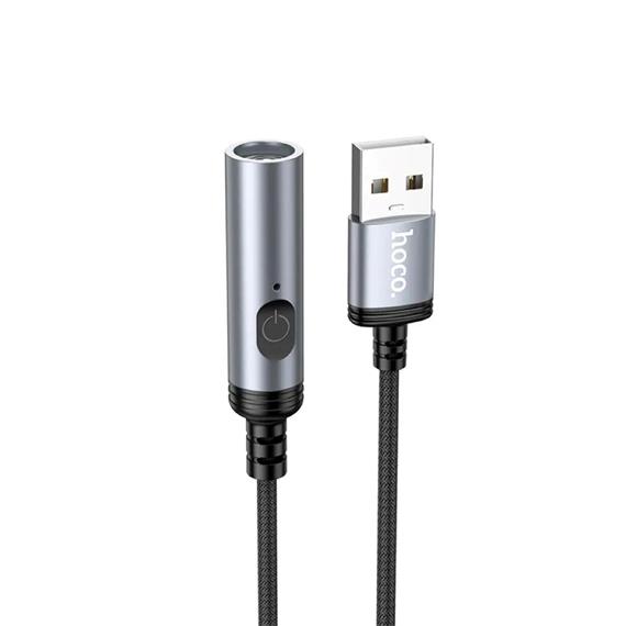 Hoco UA30 Mechero para Coche con Conexión USB-A y cable 30cm
