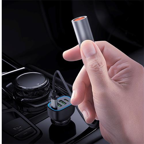 Hoco UA30 Mechero para Coche con Conexión USB-C y cable 30cm