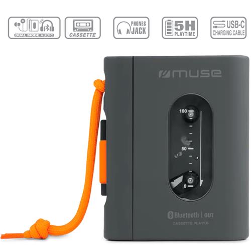 Muse M132WM Walkman con salida Bluetooth y Recargable por USB-C
