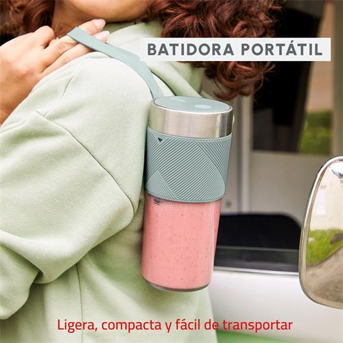 Moulinex LM1C0410 Batidora Portátil Recargable con Vaso 300 ml Verde