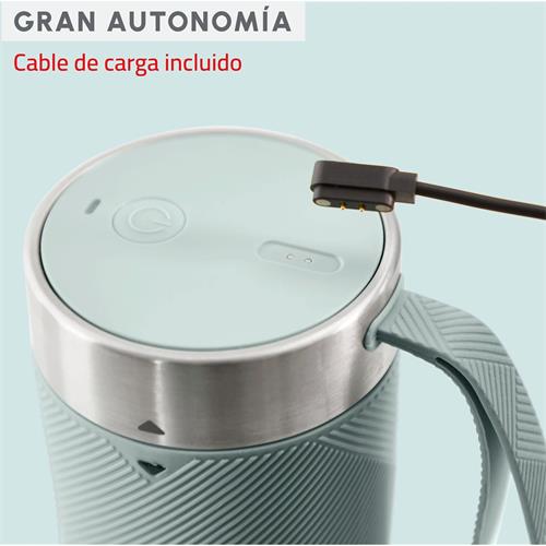 Moulinex LM1C0410 Batidora Portátil Recargable con Vaso 300 ml Verde