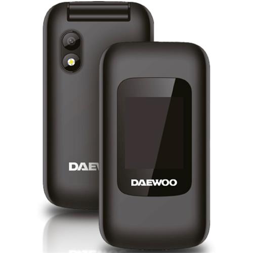 Daewoo DW8002BK Teléfono Móvil Senior Flip Doble Pantalla