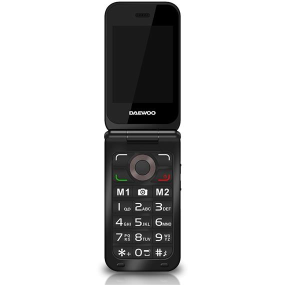 Daewoo DW8003BK Teléfono Móvil Senior Flip Pantalla 2.8