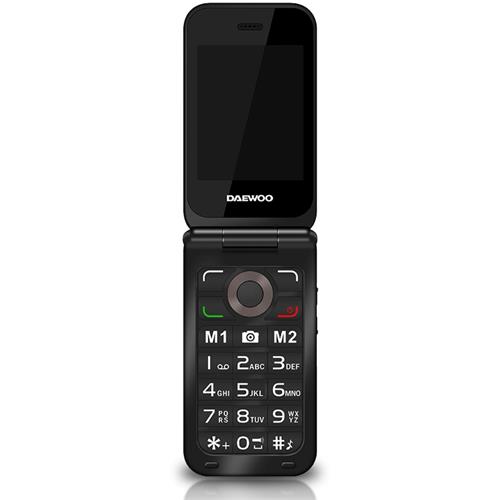 Daewoo DW8003BK Teléfono Móvil Senior Flip Pantalla 2.8