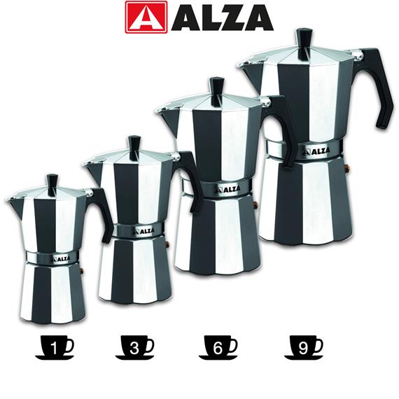 Alza BASIC Cafetera Aluminio 9 Tazas para Vitrocerámica y Gas