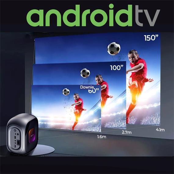 Havit PJ215 Pro Proyector 720p, 250 Lúmenes, Android TV y WIFI