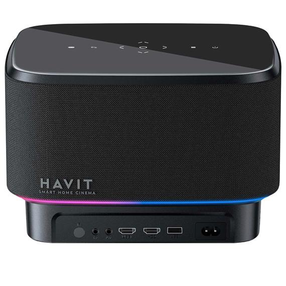 Havit PJ300 Pro Proyector Full HD, 550 Lúmenes, Android TV y WIFI 6