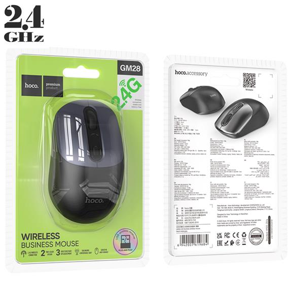 Hoco GM28 Business Ratón Inalámbrico 2.4G Negro