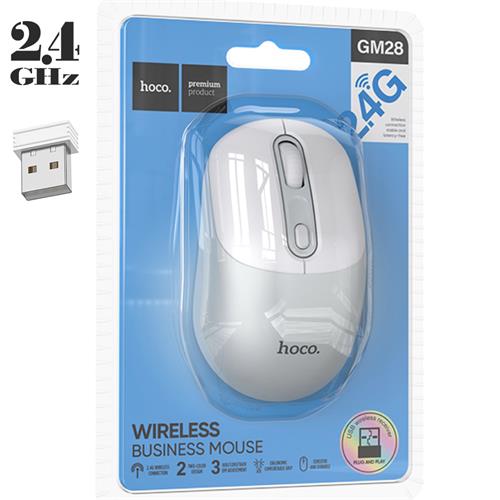 Hoco GM28 Business Ratón Inalámbrico 2.4G Blanco