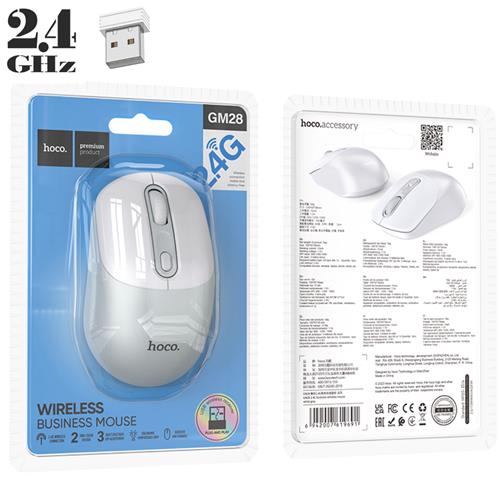 Hoco GM28 Business Ratón Inalámbrico 2.4G Blanco