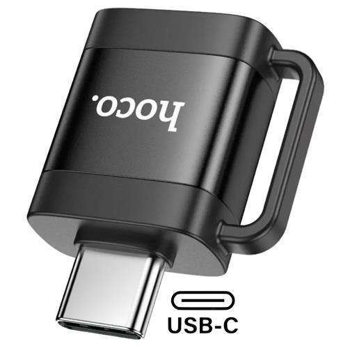 Hoco UA31C Adaptador OTG USB-C a USB-A Negro