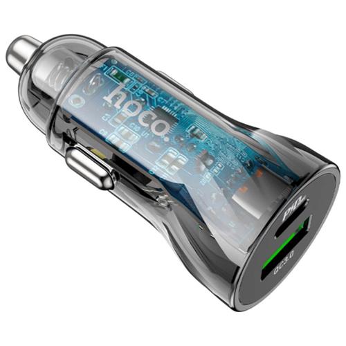 Cargador Coche Hoco Z47A Doble Puerto USB-A y USB-C PD30W+QC3.0