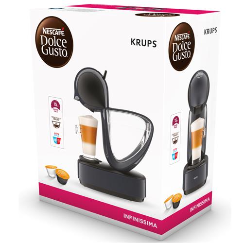 Krups KP173BCL Cafetera Capsulas Dolce Gusto Infinnisima Gris