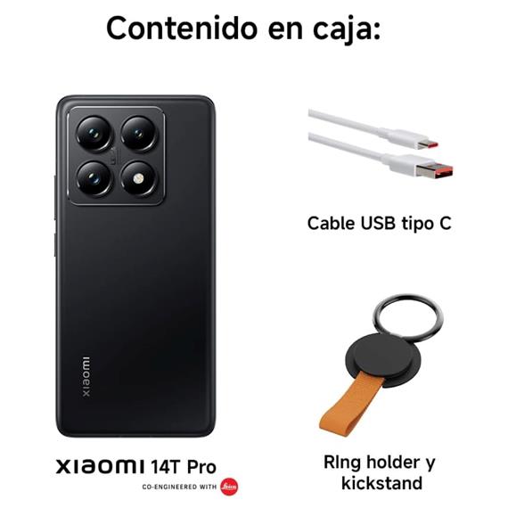 Xiaomi 14T Pro 6.67" 12GB 512GB 5G Cámara Leica Titan Gray