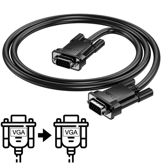 Hoco US11 Cable VGA a VGA de 1 Metro Negro