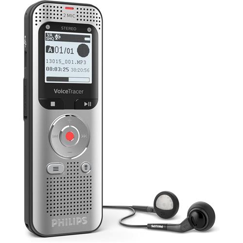 Philips DVT2050 Grabadora de Voz con 2 Micrófonos y USB