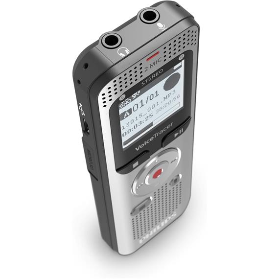 Philips DVT2050 Grabadora de Voz con 2 Micrófonos y USB
