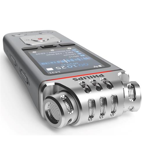 Philips DVT4115 Grabadora de Voz  con 8 GB, MP3 y PCM y 3 Micros HIFI