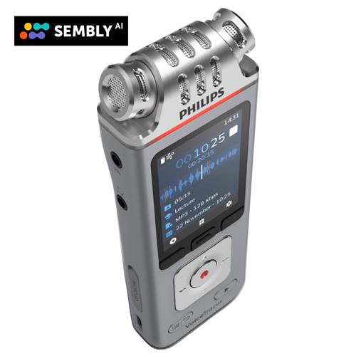 Philips DVT4115 Grabadora de Voz  con 8 GB, MP3 y PCM y 3 Micros HIFI