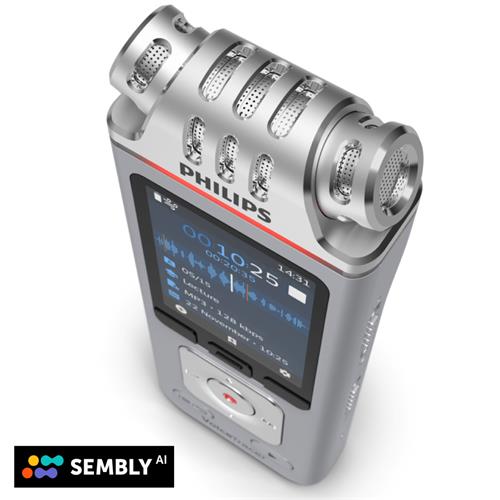 Philips DVT4115 Grabadora de Voz  con 8 GB, MP3 y PCM y 3 Micros HIFI