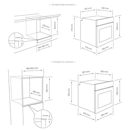 Svan SHM6700DCB Horno Multifunción Display 69L A Cristal Blanco
