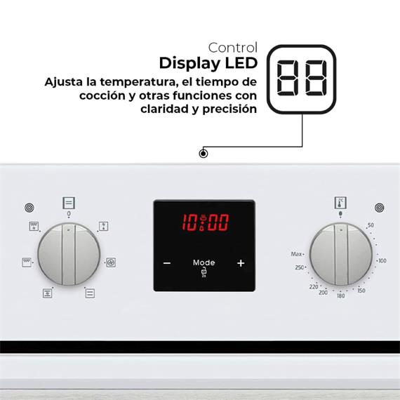 Svan SHM6700DCB Horno Multifunción Display 69L A Cristal Blanco