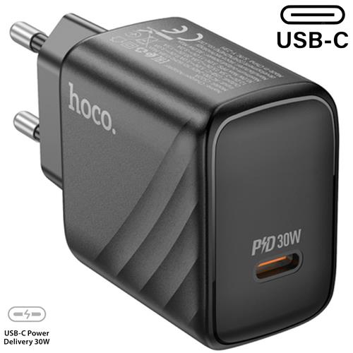 Cargador USB-C Hoco CS22 PD 30W Negro
