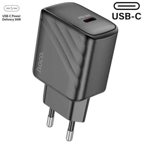 Cargador USB-C Hoco CS22 PD 30W Negro