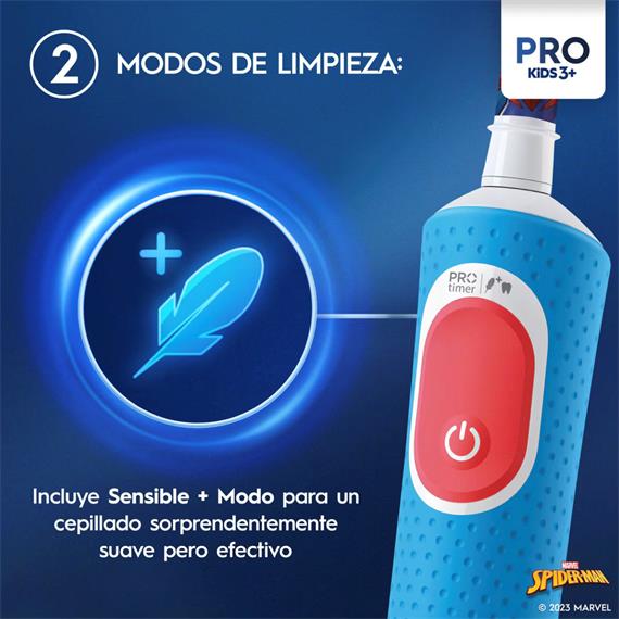 Braun Oral-B Cepillo Pro Kids 3+ Spiderman (D103.413.2K)
