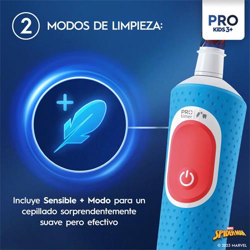 Braun Oral-B Cepillo Pro Kids 3+ Spiderman (D103.413.2K)