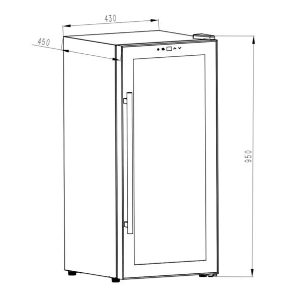 Svan SVN3200S Vinoteca 92L 32 Botellas Negro